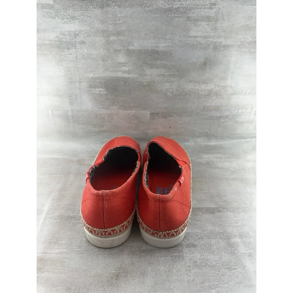 BOBS from Skechers B-Loved Women 7.5 Coral Red Slip On Espadrille Shoes 113091
